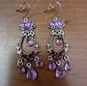 Purple Chandelier Earrings
